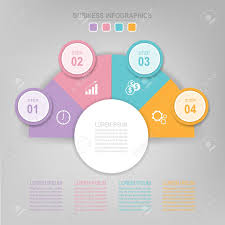 Infographic Template Of Colorful Circle Pie Chart Diagram Work