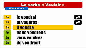 French Verb Conjugation Vouloir Indicatif Futur Simple