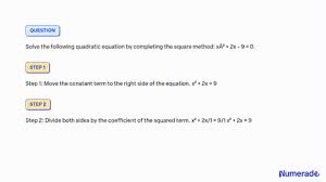 0 By Solving The Quadratic Equation By