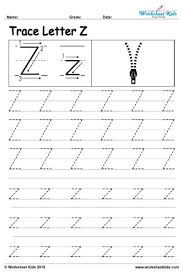 letter z alphabet tracing worksheets