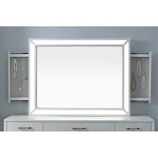 Olive White Wood Vanity Mirror
