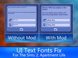 mod the sims ui text fonts fix for al mg