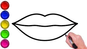 how to draw lips step by step for kids