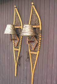 Snow Shoes Sconces Rustic Cabin Decor