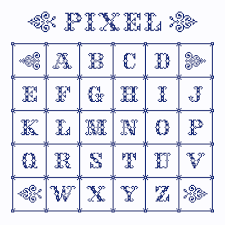 decorative vector pixel alphabet 273645