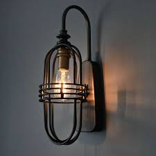 Black Metal Battery Operated Wall Light