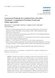 PDF) Constructed Wetlands for Combined Sewer Overflow Treatment -  Comparison of German, French and Italian Approaches
