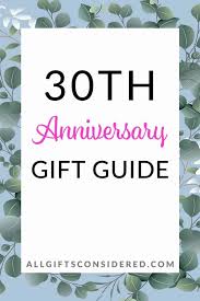 30th anniversary gifts best ideas