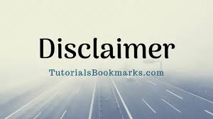 disclaimer tutorials bookmarks