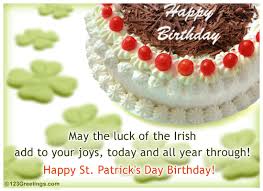 St Patrick S Day Birthday Free Birthday Ecards Greeting Cards