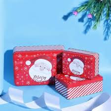 merry christmas red santa box set of 3