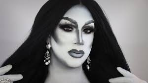 black white drag makeup you