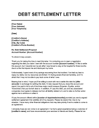 free debt settlement letter templates