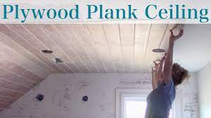 plywood faux plank ceiling you