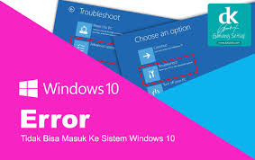 1 dapatkan windows 10 pada komputer anda. Error Tidak Bisa Masuk Ke Sistem Windows 10 Data Kito