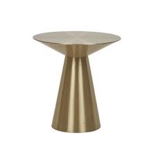 elle hourglass side table brushed