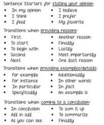 Transition Words And Phrases 4th Grade