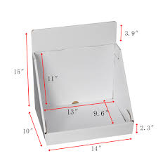 5 pieces cardboard display stands white