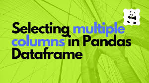 selecting multiple columns in pandas