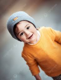 portrait of a cute happy smiling little