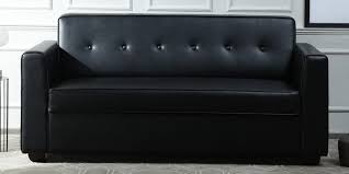 denia leatherette 3 seater sofa in