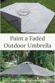 how to paint a faded outdoor umbrella
