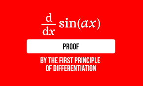 d dx sin ax formula by first principle
