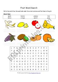 Create your own custom word search worksheets! Fruit Word Search Esl Worksheet By Kyle Holland