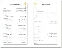 Event Program Template Pages Free Download Wedding Templates