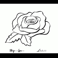 how to draw a rose step by step skip