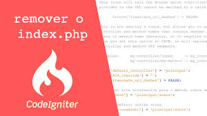 codeigniter remover o index php do