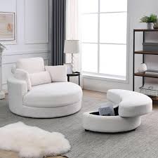 Half Moon Storage Ottoman