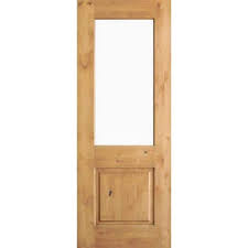 rustic knotty alder wood clear glass