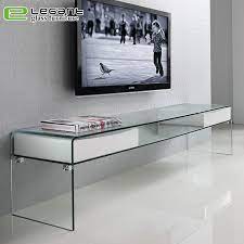 china contemporary clear glass tv stand
