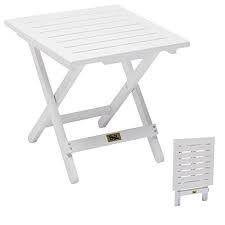 Wood Folding Patio Side Table For