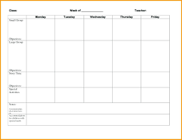 017 Template Ideas Free Printable Lesson Plan Week Schedule