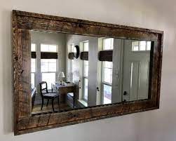 Beautiful Huge Barnwood Mirror The