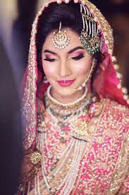 muslim bridal look with pink smokey eyes