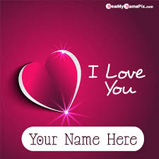 i love you romantic images with name