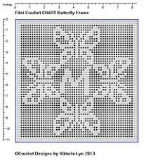 Filet Crochet Chart Butterfly Monogram Now With Row By Row Instructions Pattern By Viktoria Lyn
