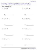 Addition And Subtraction Worksheets