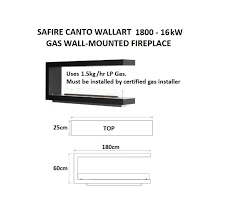 Canto Wallart 1800 Gas Fireplace