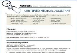 Resume Template Medical Assistant Resume Samples Free Diacoblog Com