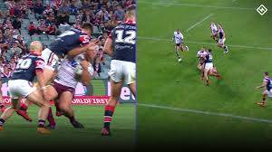 The simple line immediately went viral, with fans in a frenzy over the candid comments. Sydney Roosters Victor Radley Pulls Off Two Huge Tackles On Manly Sea Eagles Sporting News Australia