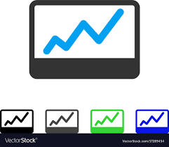 Stock Market Chart Flat Icon