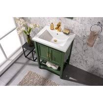 Green is a calming, centering color—the color of rejuvenation—so it's a great choice for bathrooms. Wayfair Green Bathroom Vanities You Ll Love In 2021