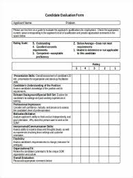 Free 5 Candidate Assessment Forms In Word Pdf