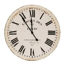 Large Iron Paris Wall Clock The