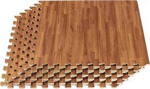 wood grain interlocking foam floor mats
