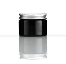 Black Glass Cosmetic Jars 30ml